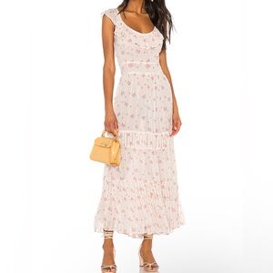 LoveShackFancy Joanne Floral Maxi Dress In Maybell  Size 2
